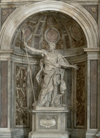 Statua di San Longino, alla base dei quattro pilastri che sostengono la cupola da Gian Lorenzo Bernini